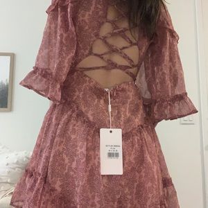 Ruffle Tie Back Dress